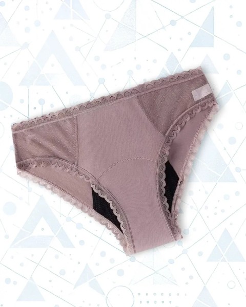 Braga Menstrual color camel Hipster Encaje