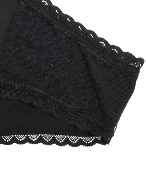 Negra Braga Menstrual Hipster Encaje