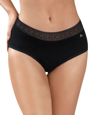 Braga Menstrual 🩸 Cintura Alta Encaje Negro | Libertad Menstrual