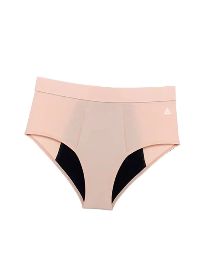 Braga Menstrual Cintura Alta Bambú Beige-Apricot