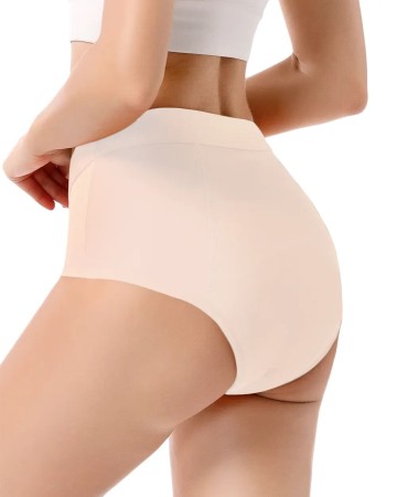 Braga Menstrual Cintura Alta Bambú Apricot 🩸 Libertad Menstrual 2