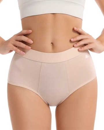 Braga Menstrual Cintura Alta Bambú Apricot 🩸 Libertad Menstrual