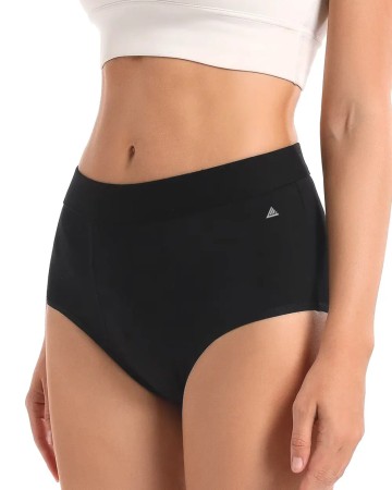 Braga Menstrual Bambú Negro Cintura Alta 🩸 Libertad Menstrual