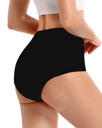 Braga Menstrual Bambú Negro Cintura Alta 🩸 Libertad Menstrual 2