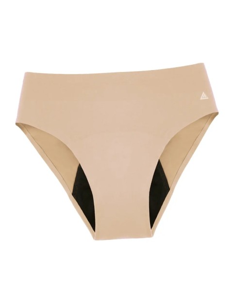 Braga Menstrual Beige Sin Costuras Cintura Alta