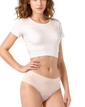 Classic Menstrual Panty Bamboo - Beige apricot.