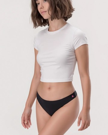 Menstrual Thong Sporty Seamless | Black