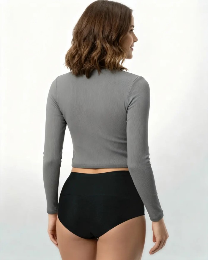 Trasera Braga Menstrual Hipster elásticos anchos Negro