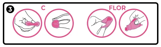 Step 3 Fold the menstrual cup